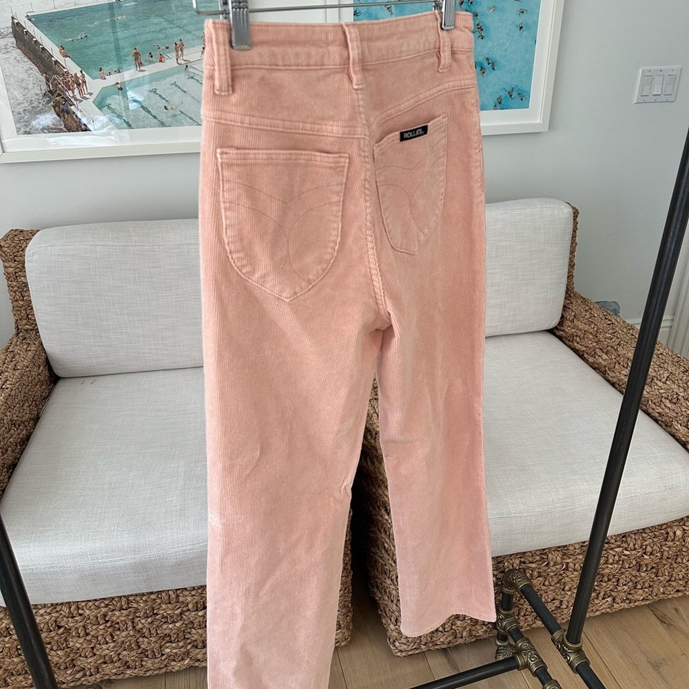 ROLLA'S Blush Pink Straight-Leg Corduroy Jeans